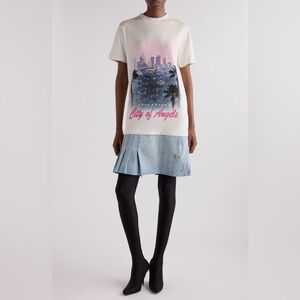 NWT Authentic Balenciaga Layered Graphic T-Shirt Dress Size 38 FR/6 US